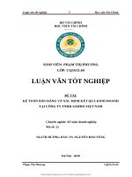 Luận văn kế toán doanh nghiệp kế toán bán hàng và xác định kết quả kinh doanh tại công ty TNHH samdo việt nam 