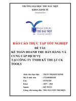 Báo cáo tốt nghiệp kế toán doanh thu bán hàng và cung cấp dịch vụ 