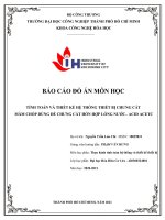 ĐỒ án môn học TÍNH TOÁN và THIẾT kế hệ THỐNG THIẾT bị CHƯNG cất mâm CHÓP DÙNG để CHƯNG cất hỗn hợp LỎNG nước– ACID ACETC 