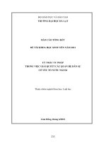 Báo cáo tổng kết ủy thác tư pháp trong việc giải quyết các quan hệ dân sự có yếu tố nước ngoài 