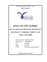 Báo cáo tốt nghiệp kế toán phải trả người bán tại công ty TNHH dầu nhớt và xe nâng anh khôi 