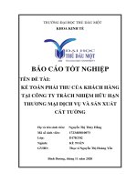 Báo cáo tốt nghiệp kế toán phải thu của khách hàng tại công ty trách nhiệm hữu hạn thương mại dịch vụ và sản xuất cát tường 
