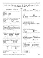 Bài tập hóa đại cương   chương 1   đáp án