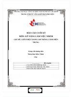 MÔN kỹ NĂNG làm VIỆC NHÓM CHỦ đề GIỚI THIỆU DANH LAM THẮNG CẢNH MIỀN TRUNG  