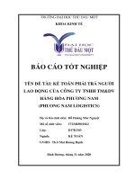 Báo cáo tốt nghiệp kế toán phải trả người lao động tại công ty TNHH TMDV hàng hóa phương nam 
