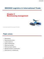 Chapter 5   warehousing management