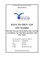 Báo cáo tốt nghiệp kế toán phải trả người lao động tại trường đại học thủ dầu một 