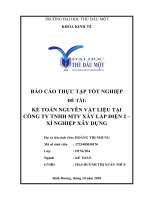 Báo cáo tốt nghiệp kế toán nguyên vật liệu của công ty TNHH một thành viên xây lắp điện 2   xí nghiệp xây dựng 