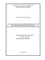 SKKN Nâng cao chất lượng giờ học khi dạy các bài thực hành chương oxi lưu huỳnh ban cơ bản bằng phương pháp hoạt động nhóm