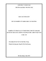 Đề tài khoa học nghiên cứu pháp luật về hợp đồng chuyển nhượng quyền sử dụng đất trong giai đoạn 2010–2020 ở việt nam 