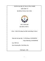 ĐỒ ÁN MÔN HỌC HỆ THỐNG NHÚNG Đề tài  Thiết Kế Hệ thống Cảm Biến Chuyển Động Và ReLay