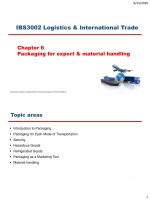 Chapter 6   packaging for export  material handling