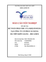 Báo cáo tốt nghiệp kế toán phải thu của khách hàng tại công ty cổ phần xi măng hà tiên kiên giang – becamex 