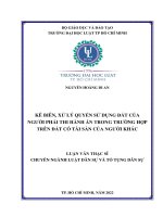 Kê biên, xử lý quyền sử dụng đất của người phải thi hành án trong trường hợp trên đất có tài sản của người khác 