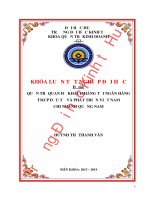 Khóa luận quản trị quan hệ khách hàng tại ngân hàng đầu tư và phát triển việt nam (BIDV) chi nhánh quảng nam 