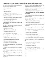 Đáp án Pre test Tiền Lâm Sàng 1  Y Cần Thơ  CTUMP