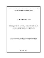 Luận văn thạc sĩ đào tạo nhân lực tại công ty cổ phần công nghệ NCCPlus việt nam 