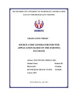 (Đồ án tốt nghiệp) Source code generator for web application based on the existing database