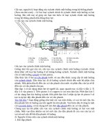 Cấu tạo, nguyên lý hoạt động của xylanh chính một buồng trong hệ thống phanh 