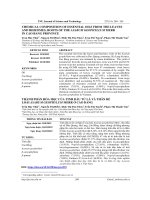 Thành phần hóa học của tinh dầu từ lá và thân rễ loài asarum geophylum merr ở cao bằng 