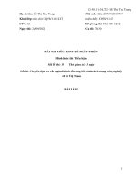 Tiểu luận môn kinh tế phát triển đề tài chuyển dịch cơ cấu ngành kinh tế trong bối cảnh cách mạng công nghiệp 4 0 ở việt nam 