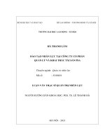 Luận văn thạc sĩ đào tạo nhân lực tại công ty quản lý và khai thác tài sản PSA 