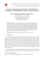 Đa dạng thành phần loài thực vật phân bố ở đồi hồng, mũi né, thành phố phan thiết, tỉnh bình thuận 