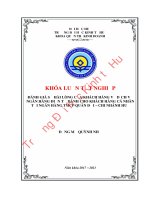 Khóa luận đánh giá sự hài lòng của khách hàng về dịch vụ ngân hàng điện tử dành cho khách hàng cá nhân tại ngân hàng TMCP quân đội – chi nhánh huế 
