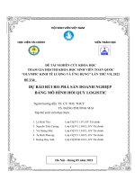 ĐỀ tài dự báo rủi RO PHÁ sản DOANH NGHIỆP BẰNG mô HÌNH hồi QUY LOGISTIC 