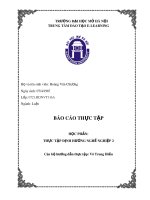 Báo cáo thực tập: Thực tập định hướng nghề nghiệp 2