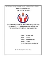 (Đồ án tốt nghiệp) Nghiên cứu sự phân phối lực phanh tái sinh và lực phanh cơ khí trong hệ thống phanh tái tạo năng lượng