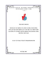 Luận văn thạc sĩ đánh giá tác động của chất lượng cuộc sống nơi làm việc đến động lực làm việc của nhân viên tại công ty cổ phần chứng khoán ngân hàng công thương việt nam 