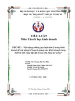 Vận dụng những quy luật tâm lý trong kinh doanh để xây dựng kế hoạch quảng cáo kinh doanh trang thiết bị ánh sáng lắp đặt trong nhà hàng ăn uống 