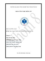 TIỂU LUẬN đề tài thực trạng ô nhiễm môi trường ở việt nam hiện nay 