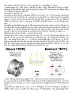 Cảm biến áp suất lốp khái niệm, phân loại, nguyên lý hoạt động, tác dụng 