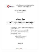 BÁO cáo THỰC tập DOANH NGHIỆP cơ quan thực tập  CÔNG TY TNHH THƯƠNG mại DỊCH vụ vận CHUYỂN ALO 