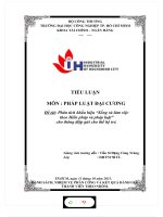 MÔN  PHÁP LUẬT đại CƯƠNG đề tài phân tích khẩu hiệu sống và làm việc theo hiến pháp và pháp luật cho thông điệp gửi cho thế hệ trẻ  