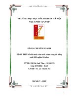 Đề tài thiết kế nhà máy sản xuất rượu vang đỏ năng suất 800 nghìn lít năm 