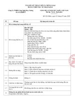 TÀI LIỆU KỸ THUẬT MÔ TẢ CHỦNG LOẠI TRANG THIẾT BỊ Y TẾ NHẬP KHẨU