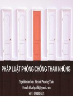 PHÁP LUẬT PHÒNG CHỐNG THAM NHŨNG  ý nghĩa, tầm quan trọng của công tác phòng, chống tham nhũng 
