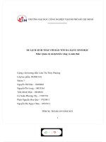 DU LỊCH SINH THÁI với bảo tồn đa DẠNG SINH học môn quản trị du lịch bền vững và sinh thái 