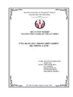 (Đồ án tốt nghiệp) Ứng dụng PLC điều khiển tự động hệ thống lạnh