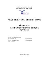 PHÁT TRIỂN ỨNG DỤNG DI ĐỘNG ĐỀ TÀI XÂY DỰNG ỨNG DỤNG DI ĐỘNG ĐỌC SÁCH