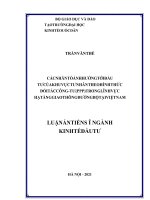 Các nhân tố ảnh hưởng tới đầu tư của khu vực tư nhân theo hình thức đối tác công   tư (PPP) trong lĩnh vực hạ tầng giao thông đường bộ tại việt nam 