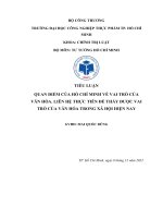 TIỂU LUẬN QUAN điểm của hồ CHÍ MINH về VAI TRÒ của văn hóa  LIÊN hệ THỰC TIỄN để THẤY được VAI TRÒ của văn hóa TRONG xã hội HIỆN NAY 