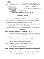 NGHỊ QUYẾT ĐẠI HỘI ĐỒNG CỔ ĐÔNG THƯỜNG NIÊN NĂM 2022