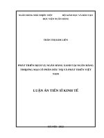 Phát triển dịch vụ ngân hàng xanh tại ngân hàng BIDV việt nam 