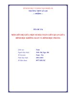 SKKN mối liên hệ giữa một số bài toán hình học không gian và bài toán hình học phẳng 