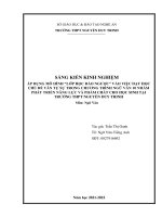 SKKN áp dụng mô hình lớp học đảo ngược vào việc dạy học chủ đề văn tự sự trong chương trình ngữ văn 10 nhằm phát triển năng lực và phẩm chất cho học sinh tại trường THPT nguyễn duy trinh 