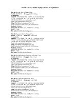 NHÃN TRANG THIẾT BỊ HỆ THỐNG PT NỘI KHOA